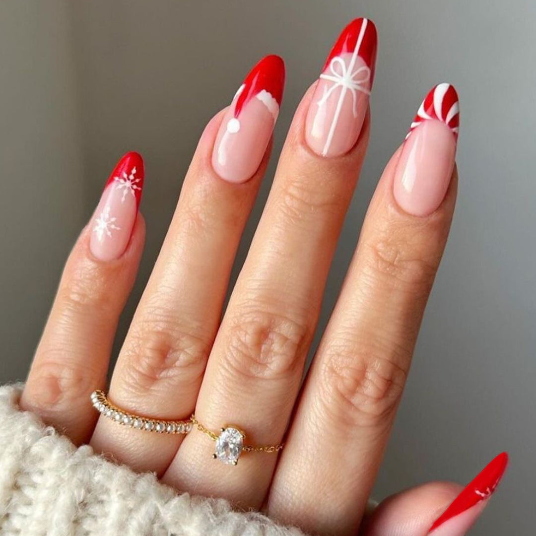 Festive Themed Press-On Nail Art Bowlift