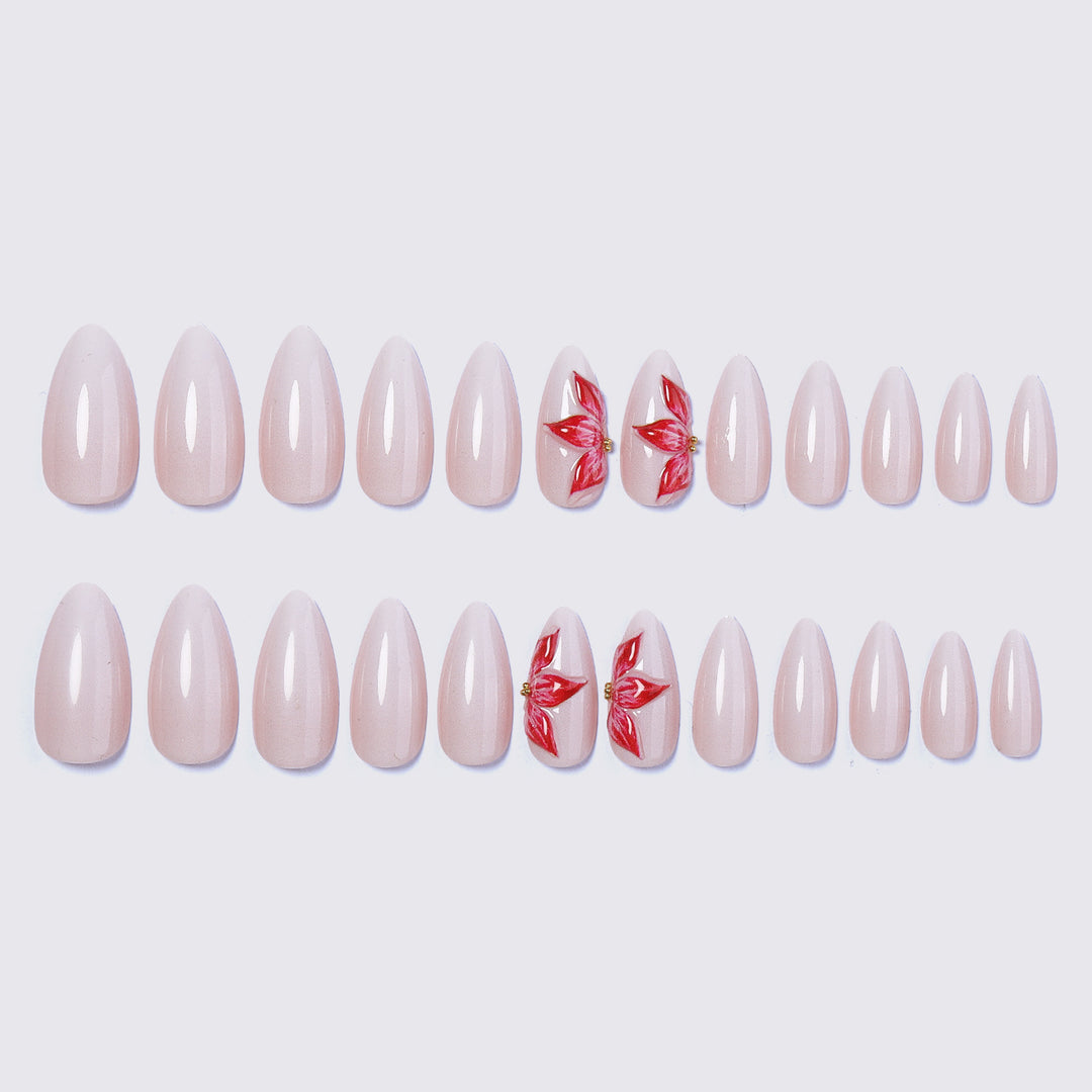 Artistic Floral Nail Decorations Bowlift