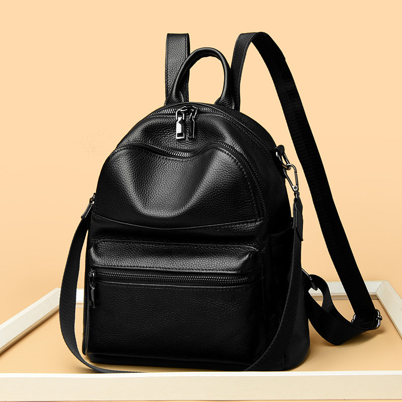 Premium Leather Multi-Pocket Backpack Bowlift