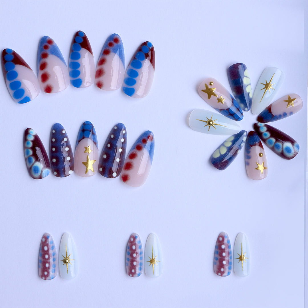 Handcrafted Artifical Nails with Unique Design Bowlift