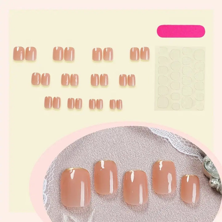 Nail art set with elegant gold accents Bowlift