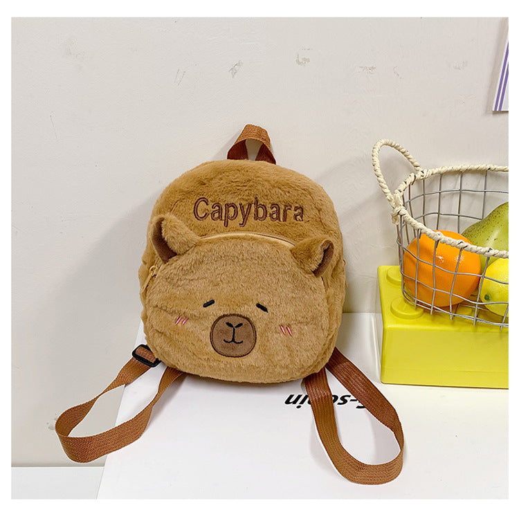 Plush Backpack in Capybara Design Bowlift 1785466535