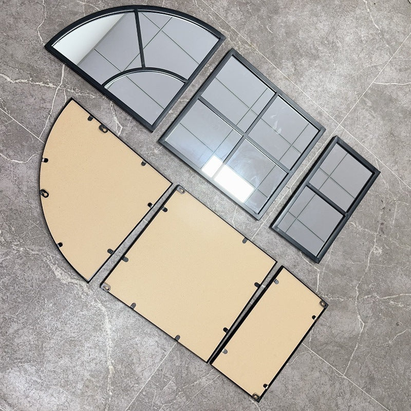 Arched Window Pane Wall Mirror Bowlift