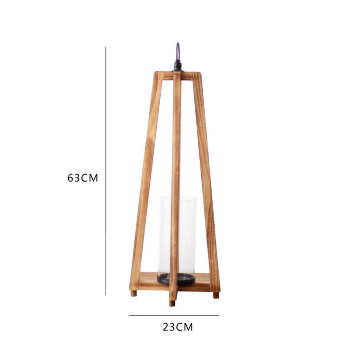 Elegant lantern made of wood and glass Bowlift
