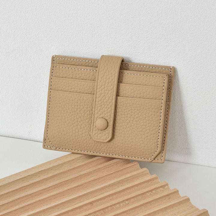 Premium Leather Snap Closure Cardholder Bowlift