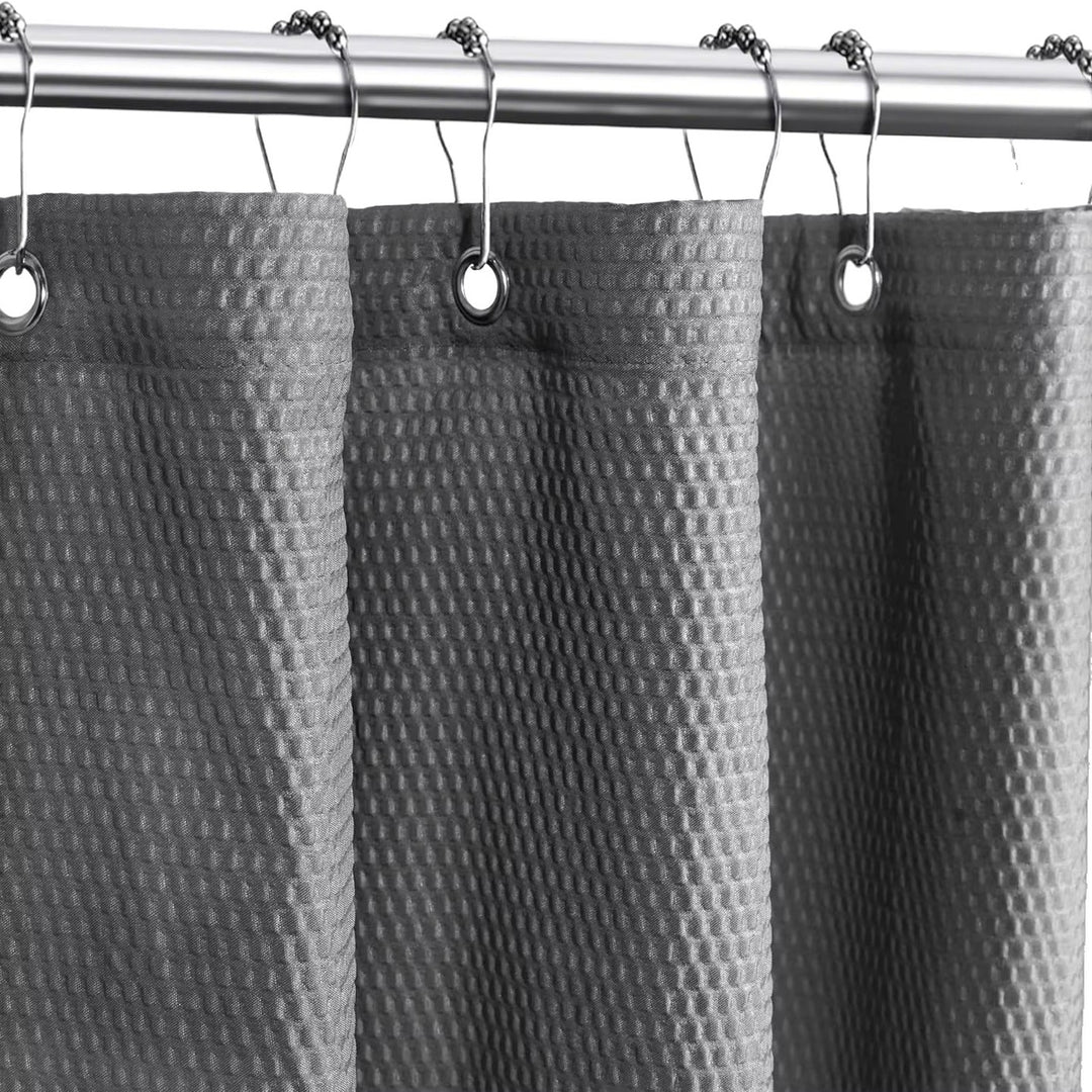 Textured Fabric Shower Curtain Bowlift