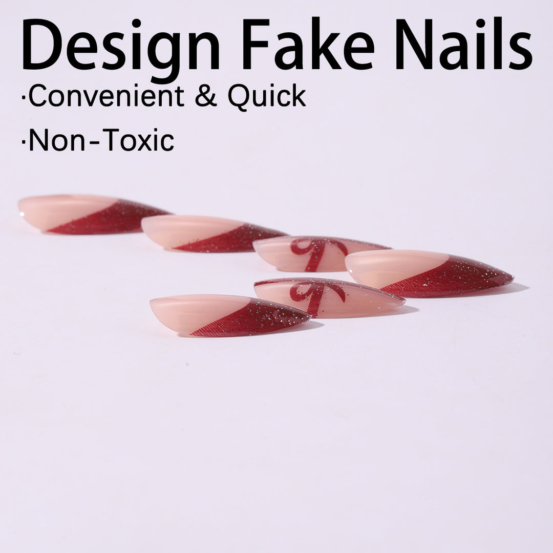 Glamorous and Glittering Artificial Nails Bowlift
