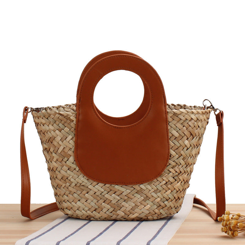 Designer Shoulder Bag in Modern Wave Pattern Bowlift