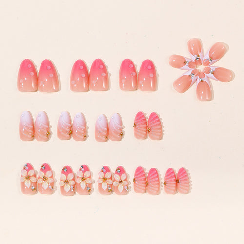 Elegant Floral Acrylic Nail Art Extensions Bowlift 1789713211