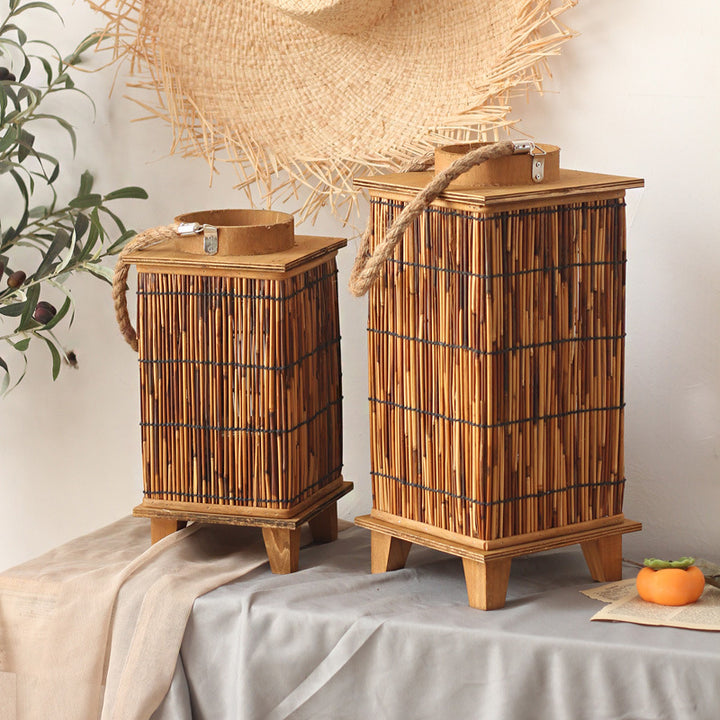 Handcrafted lantern made of natural material Bowlift