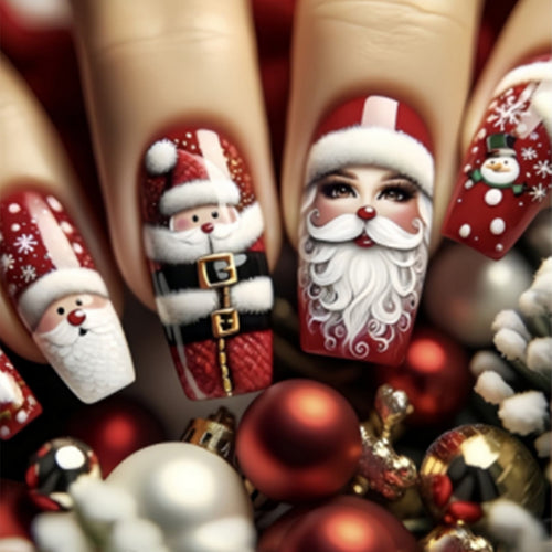Artificial nail set with festive Christmas motifs Bowlift 1789119139