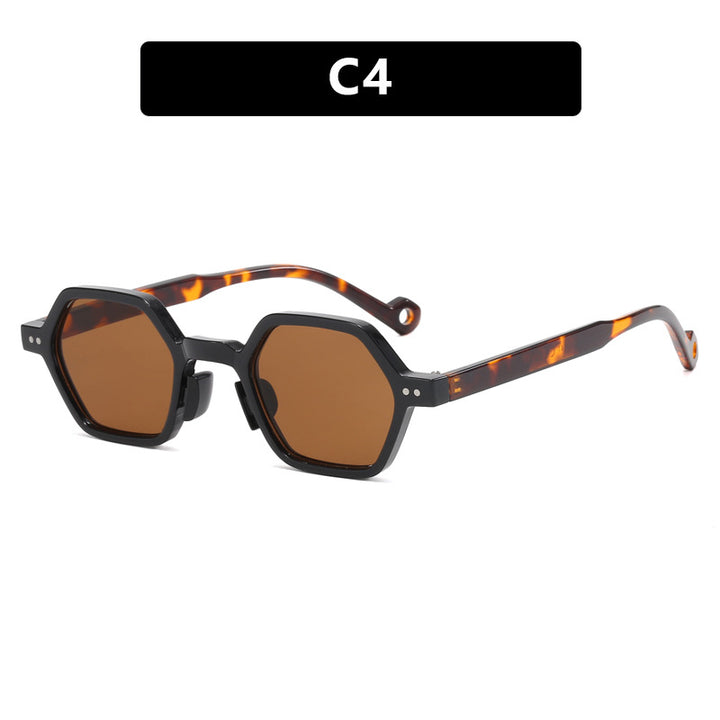 Women's hexagonal sunglasses in a modern design with protective lenses Bowlift