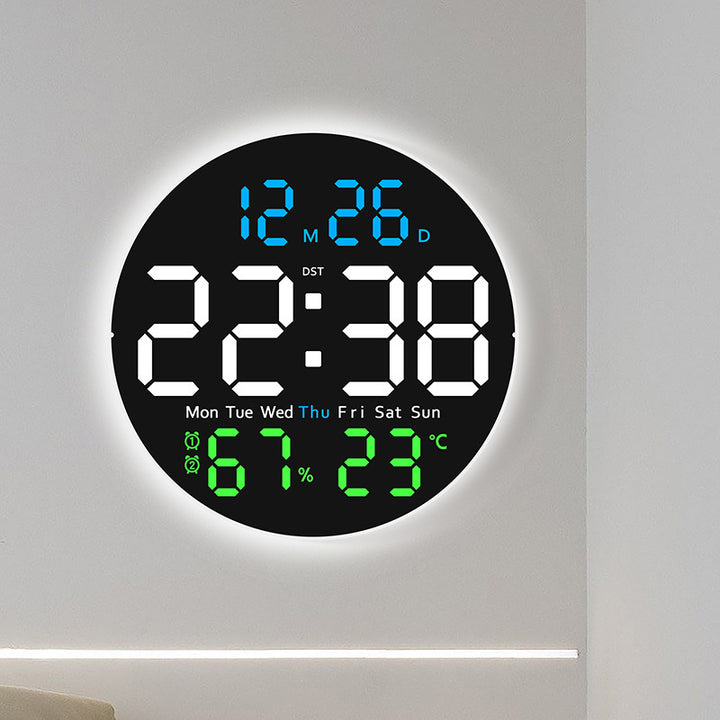 Digital LED alarm clock with hygrometer and temperature display Bowlift