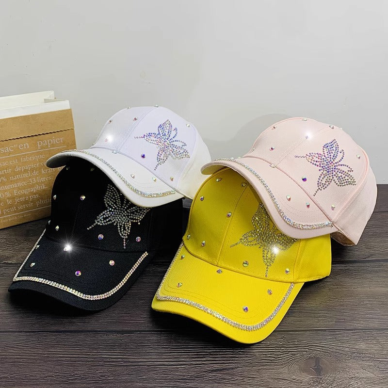Women's Rhinestone-Embellished Baseball Cap Bowlift