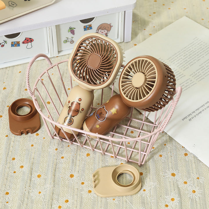 Ladies Portable Hand Fan with USB Charging Function and Flexible Tilt Mechanism Bowlift