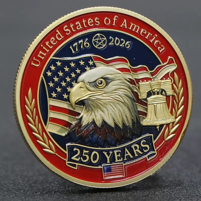 Unisex nan Semiquincentennial commemorative challenge coin medallion Bowlift