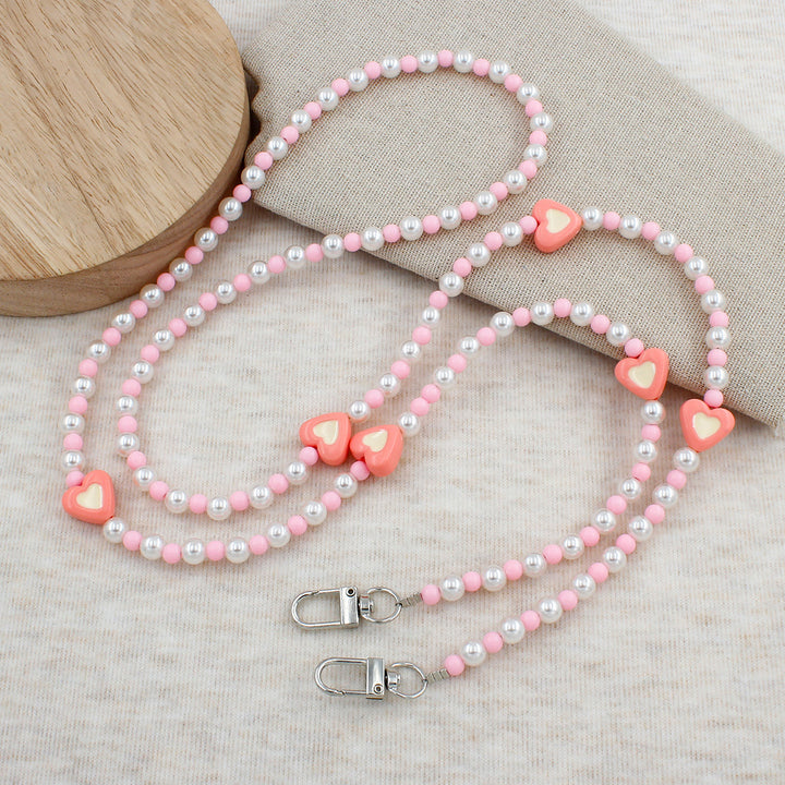 Heart-Embellished Beaded Eyewear Chain Bowlift