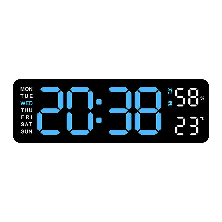 Digital wall clock with temperature and humidity display Bowlift