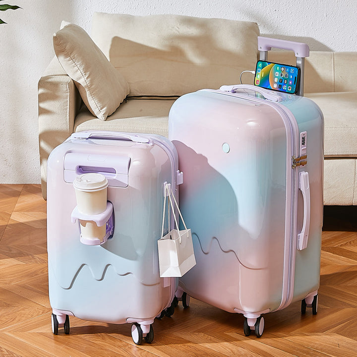 Unisex Innovative Charging Travel Suitcase Bowlift