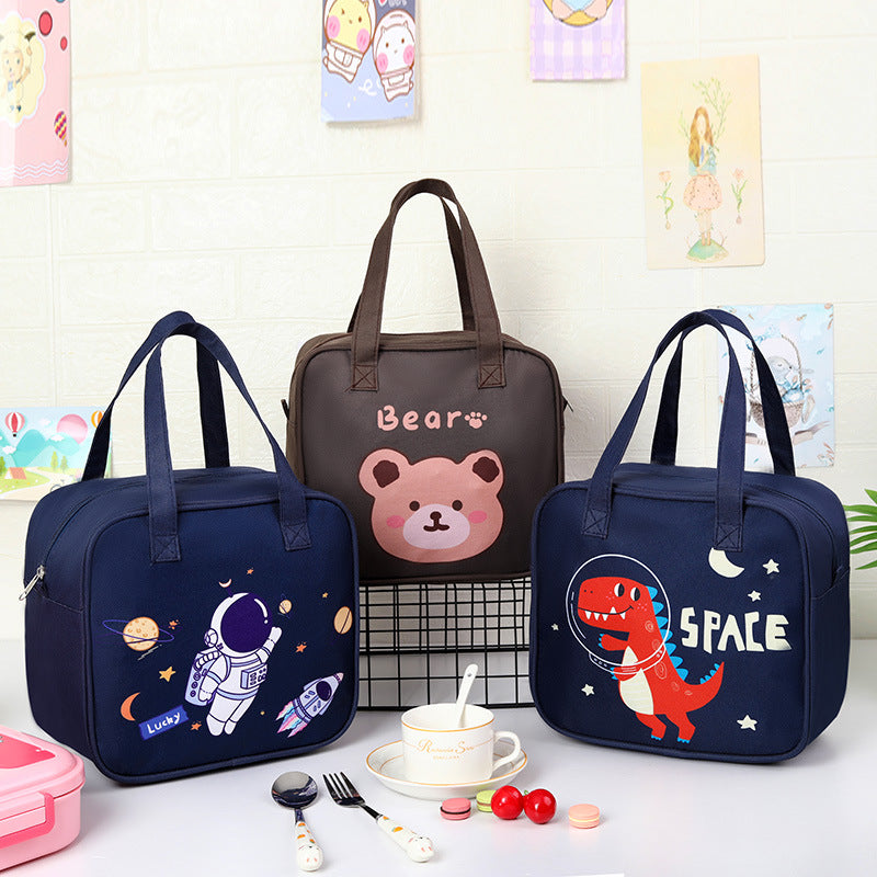 Children's Insulated Bear-Themed Lunch Bag Bowlift