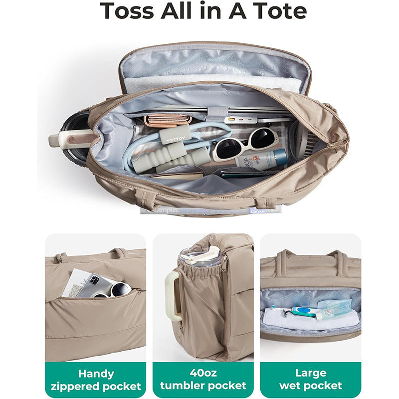 Versatile shopping bag with zip pockets Bowlift