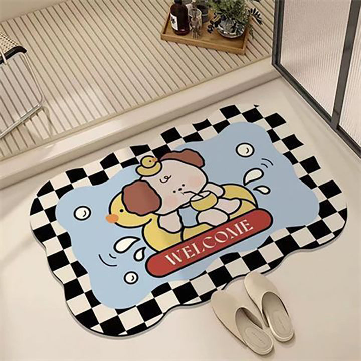 Decorative Cartoon-Themed Bath Mat Bowlift