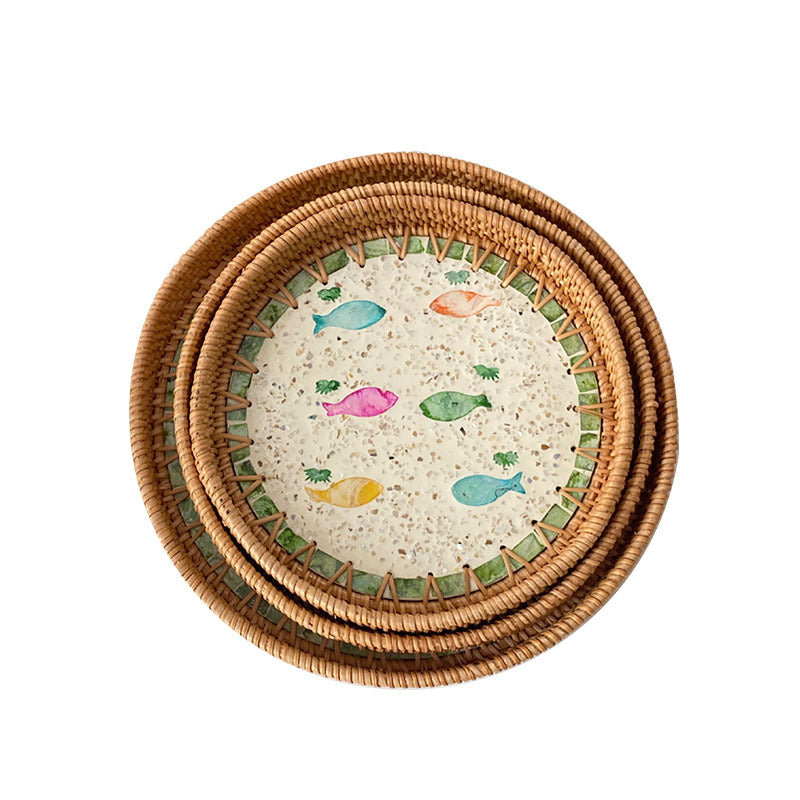 Women's Round Mosaic Serving Platter Bowlift