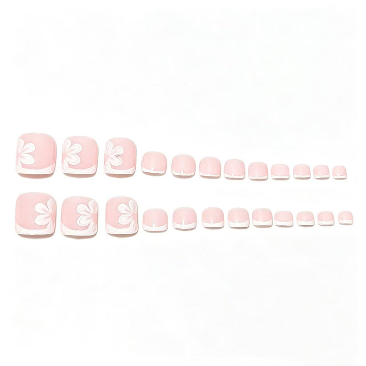 Elegant French Tip Pedicure Set Bowlift