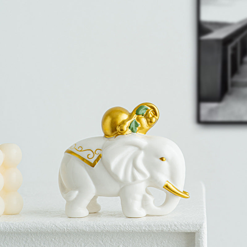 Elegant elephant figurine made of high-quality ceramic Bowlift