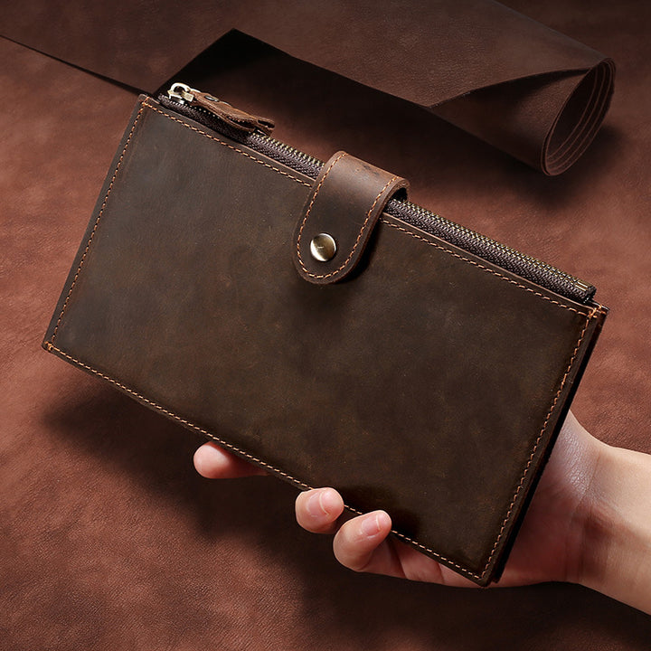 Premium Leather Zip Wallet