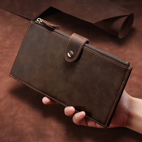 Premium Leather Zip Wallet