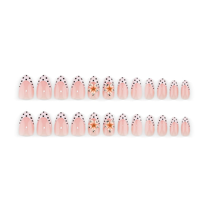 Creative artificial nails with floral design and glamorous accents Bowlift