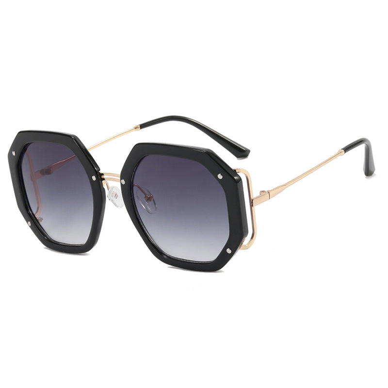 Ladies stylish octagonal sunglasses with UV protection and elegant frame Bowlift