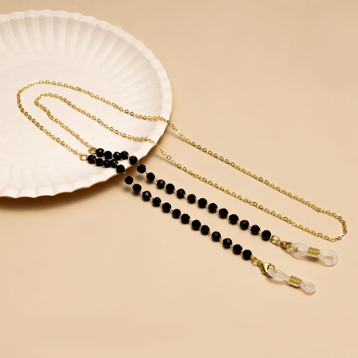 Decorative Stone-Accented Eyewear Chain Bowlift