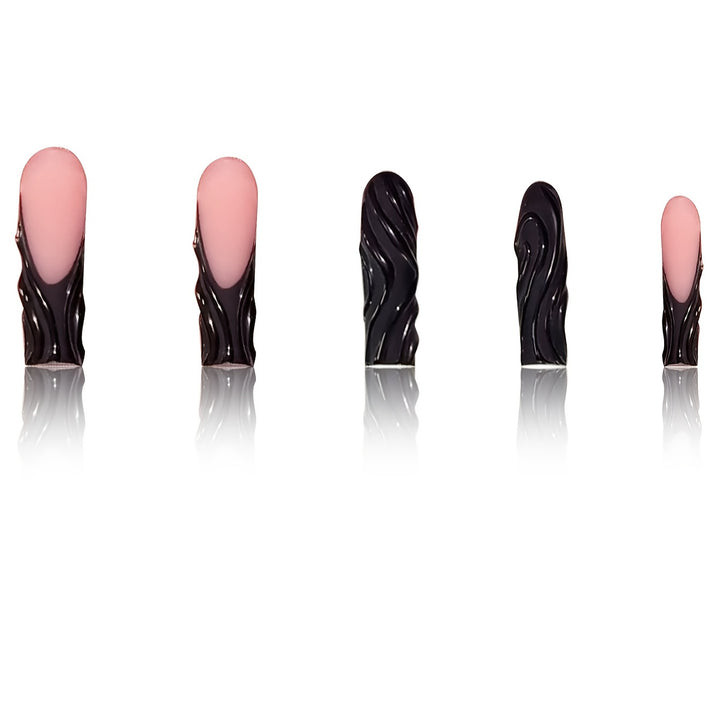 Artistic Long Acrylic Nail Extensions Bowlift