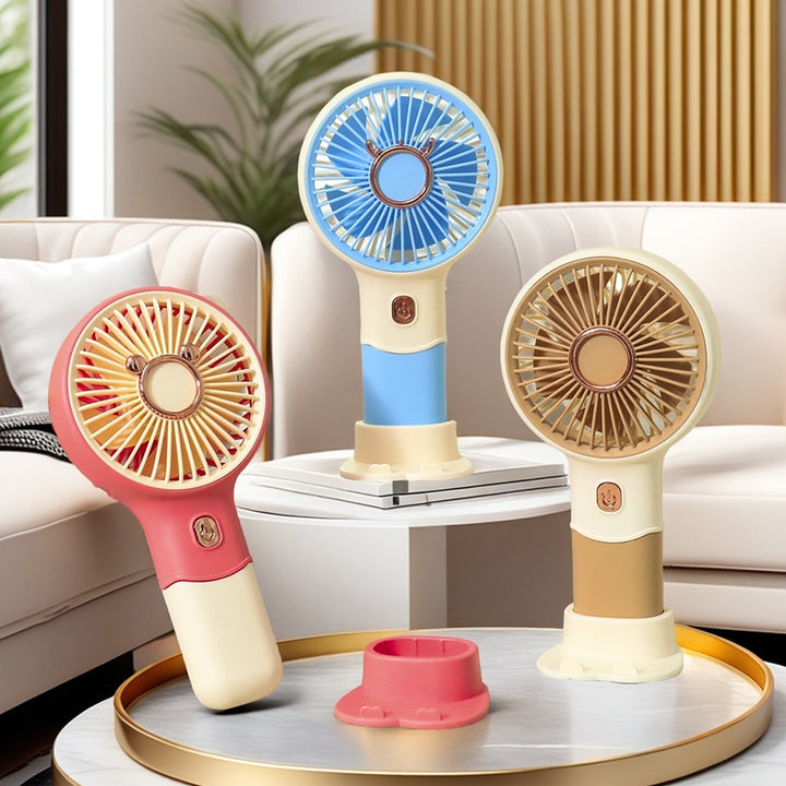 Portable USB Hand Fan with Cute Animal Design Bowlift