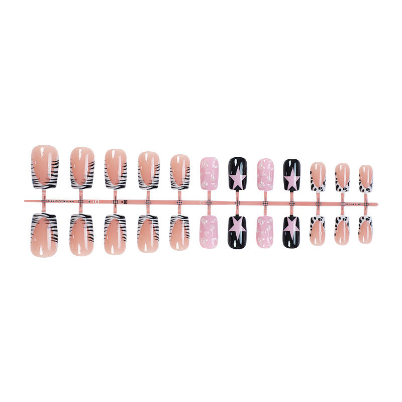 Decorative Press-On Nail Art Set with Trendy Patterns Bowlift