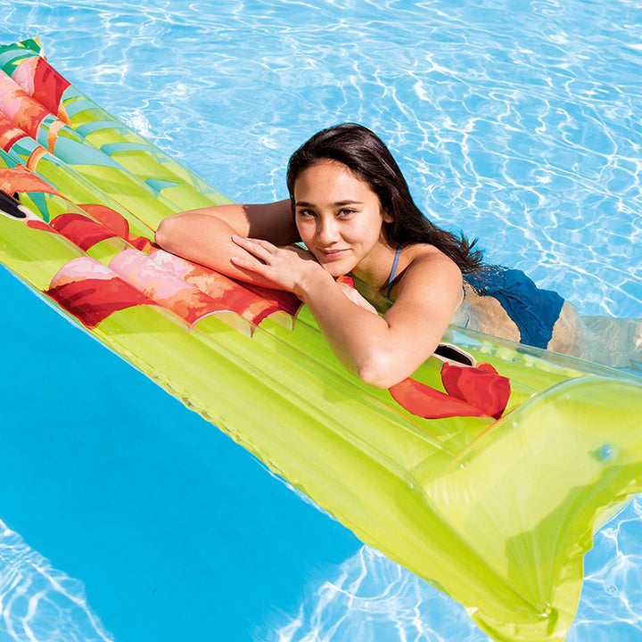 Ladies Inflatable Lounge with Tropical Pattern Bowlift