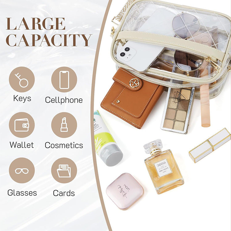 Transparent cosmetic bag with fashionable design Bowlift