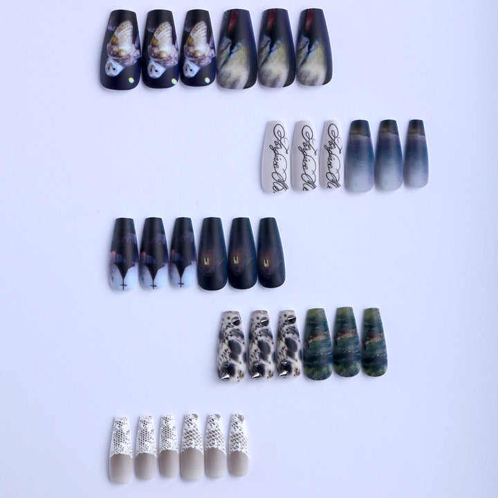 Artificial Nails with Artistic Designs Bowlift
