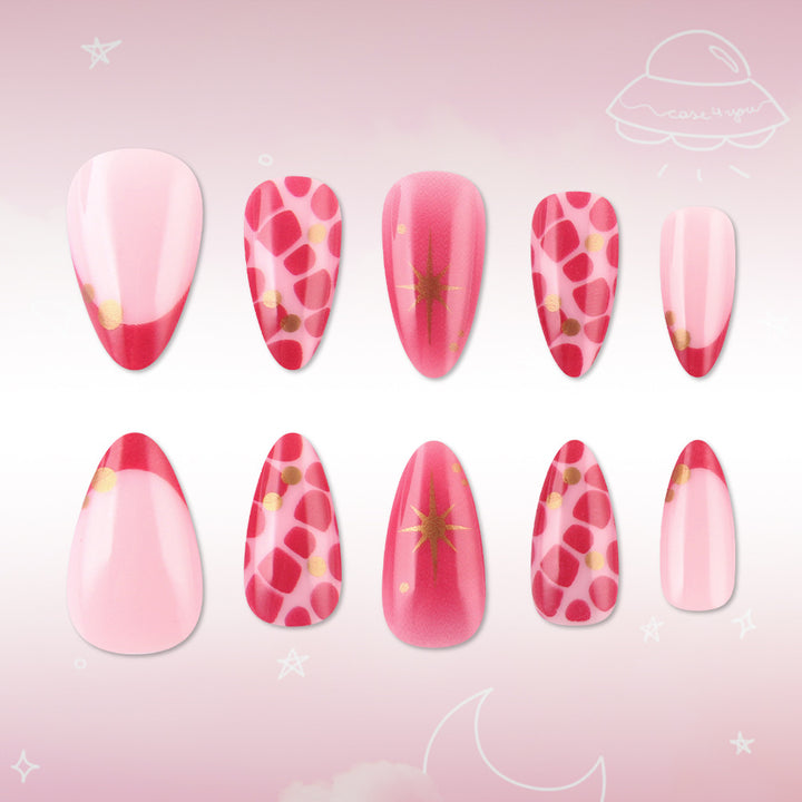 Decorative Nail Art Set with Golden Accents Bowlift