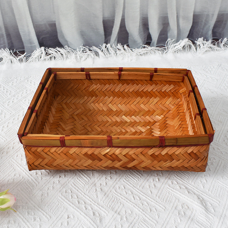 Handcrafted Woven Storage Tray Bowlift