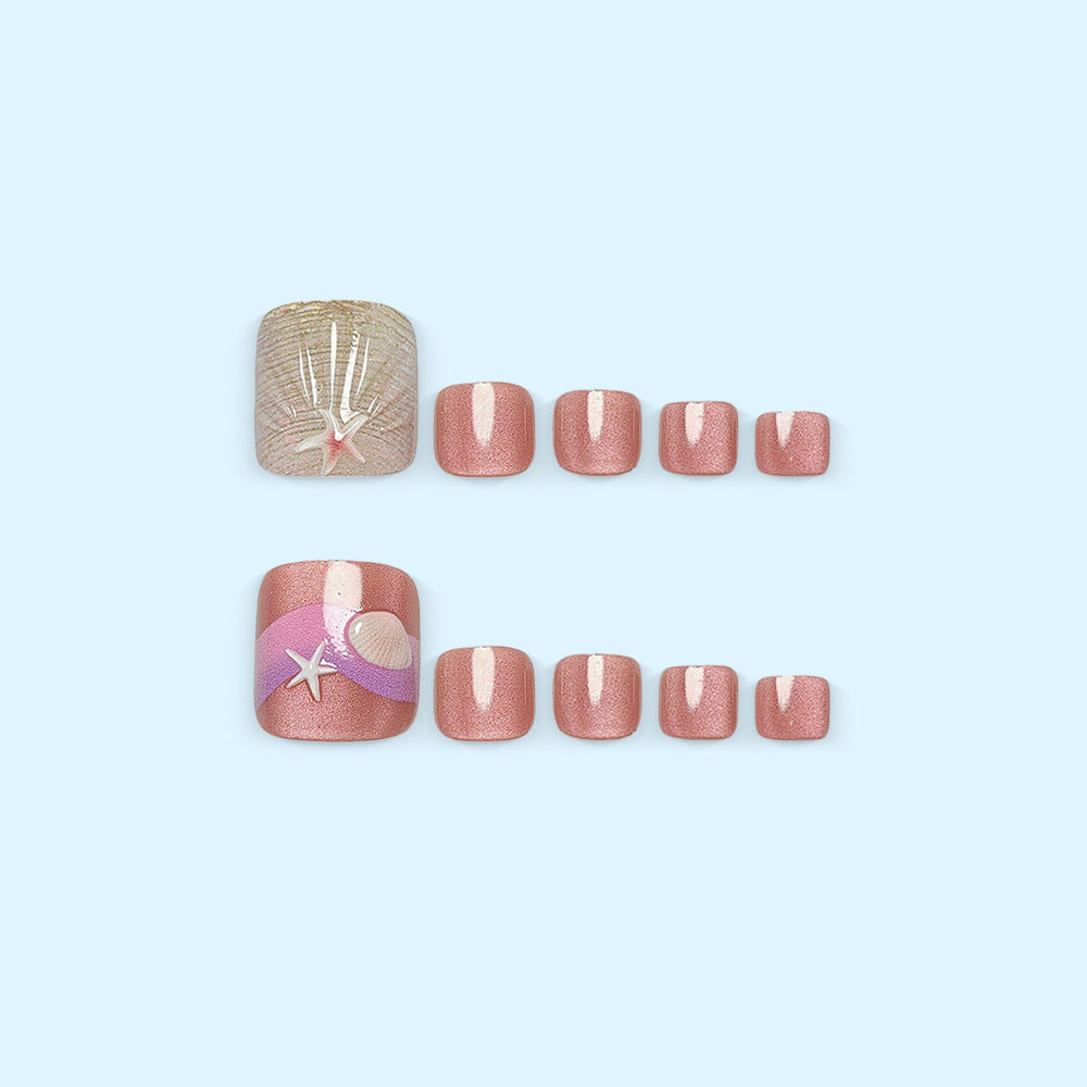 Nail art set with maritime motifs and glitter accents Bowlift