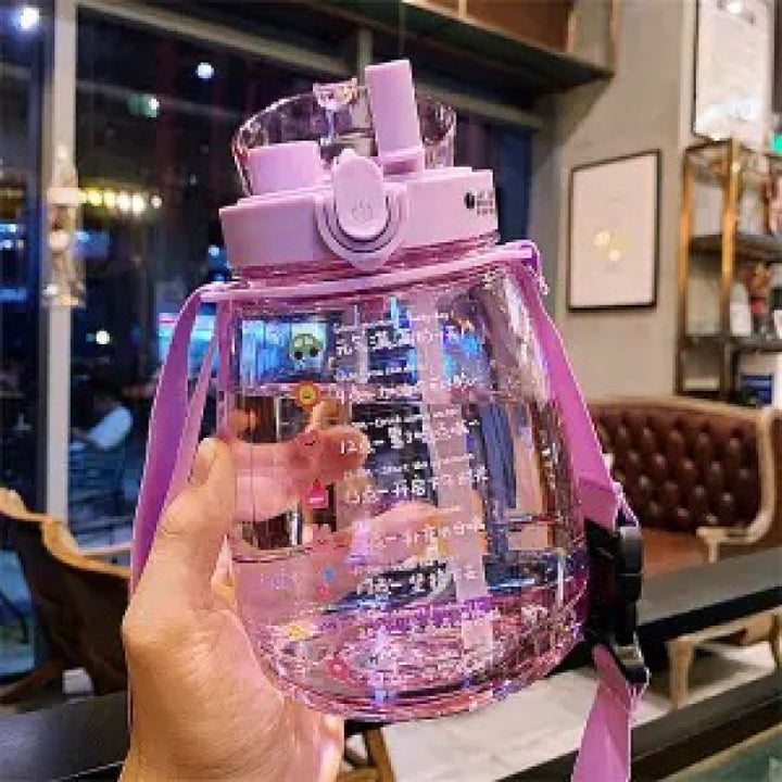 Ladies multifunctional hygiene drinking bottle with carrying strap Bowlift