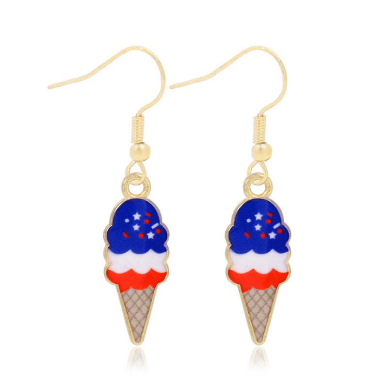 Women's long multi-layer star drop earrings with crystal embellishments and rhodium-plated alloy Bowlift