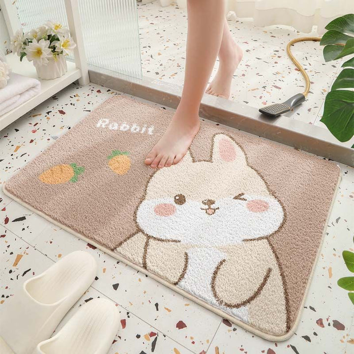 Cute Bear Theme Bath Mat