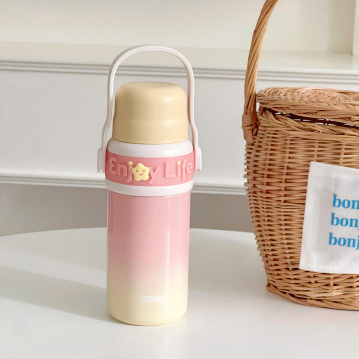 Women's plastic insulated bottle with ergonomic handle Bowlift