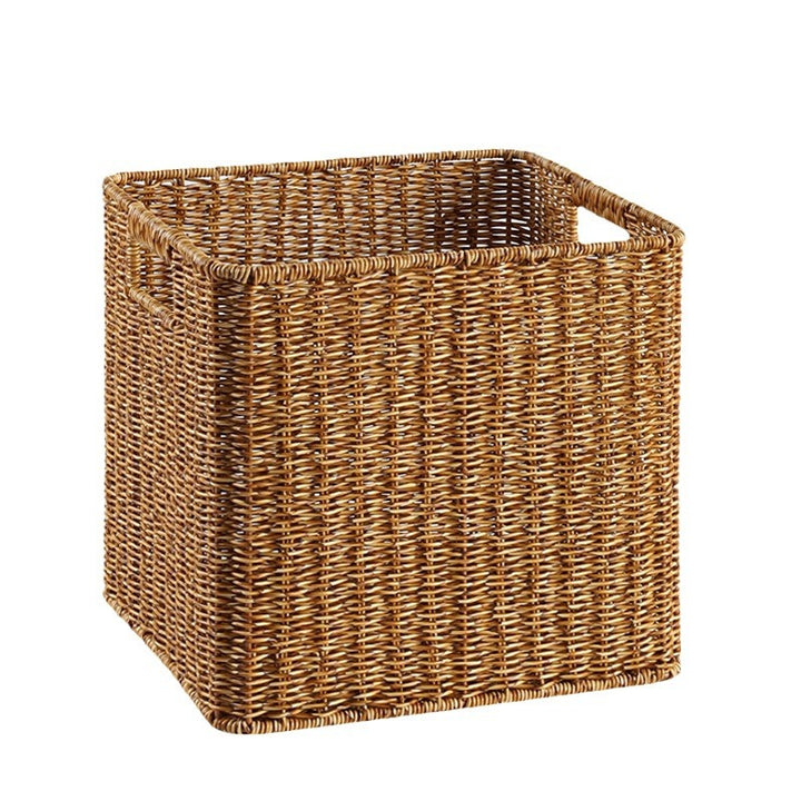 Unisex Rectangular Storage Basket made of braided rattan Bowlift