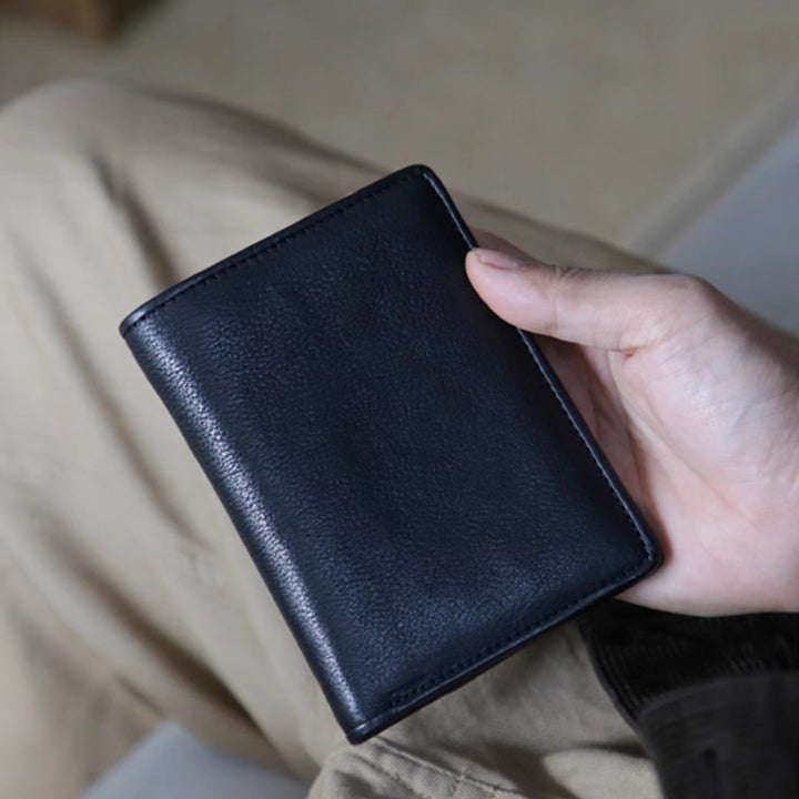 Premium Textured Leather Card Holder Bowlift