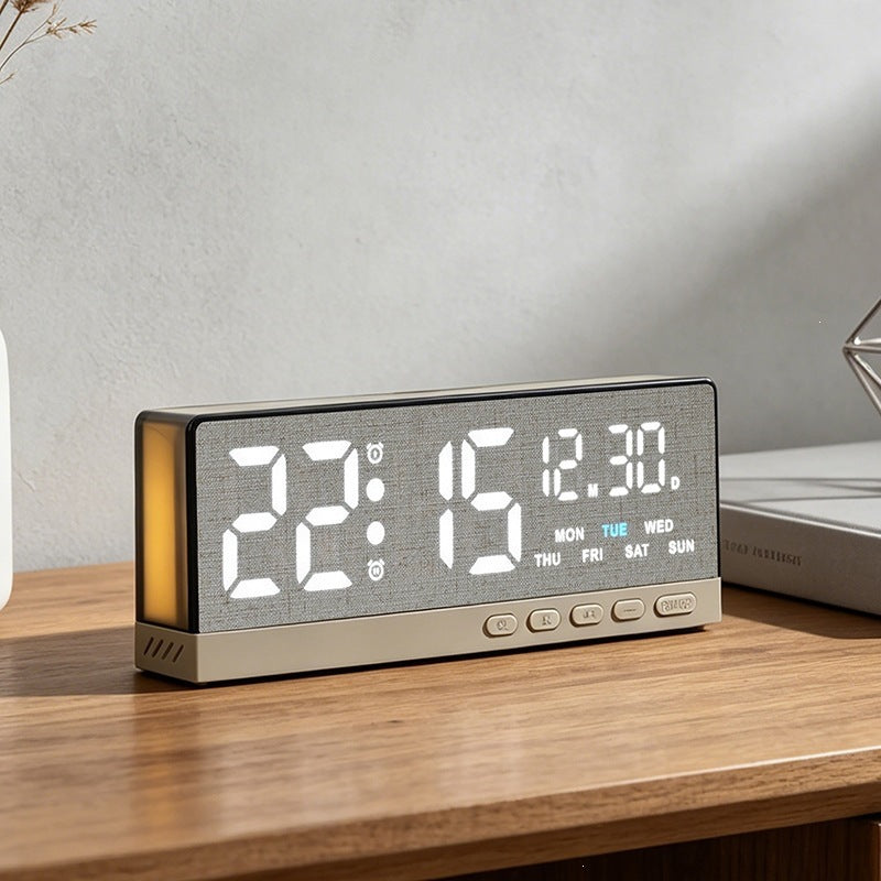 Digital Alarm Clock with Clear LED Display Bowlift